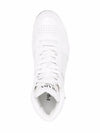 Downtown Triangle Logo Leather High Top Sneakers White - PRADA - BALAAN 5