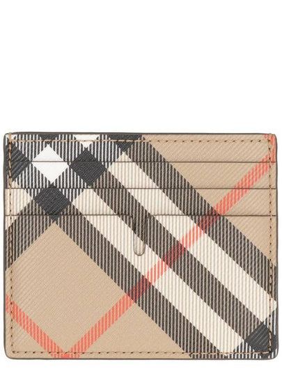 Check Card Wallet Beige - BURBERRY - BALAAN 2