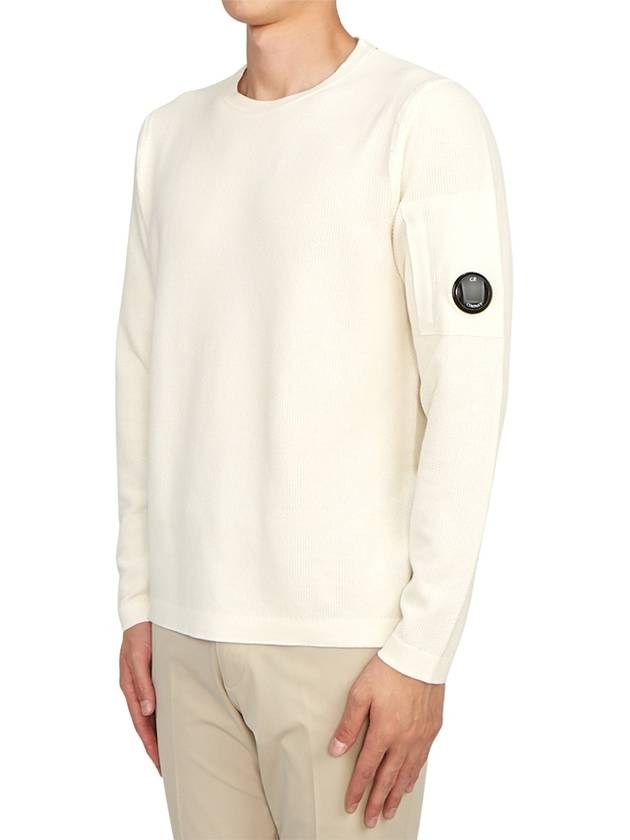 Cotton Logo Knit Top White - CP COMPANY - BALAAN 3