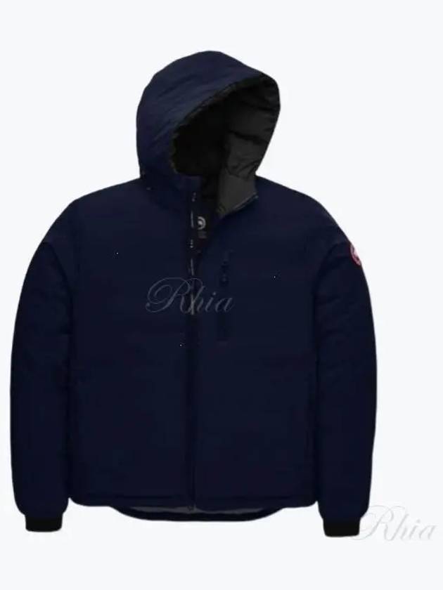 Lodge Down Hooded Padding Jacket Atlantic Navy - CANADA GOOSE - BALAAN 2