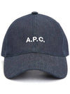 Charlie Embroidered Logo denim ball cap indigo - A.P.C. - BALAAN 3