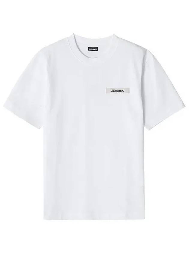 Le Gros Grain Logo Short Sleeve T-Shirt White - JACQUEMUS - BALAAN 2