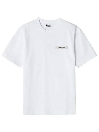 Le Gros Grain Logo Short Sleeve T-Shirt White - JACQUEMUS - BALAAN 2