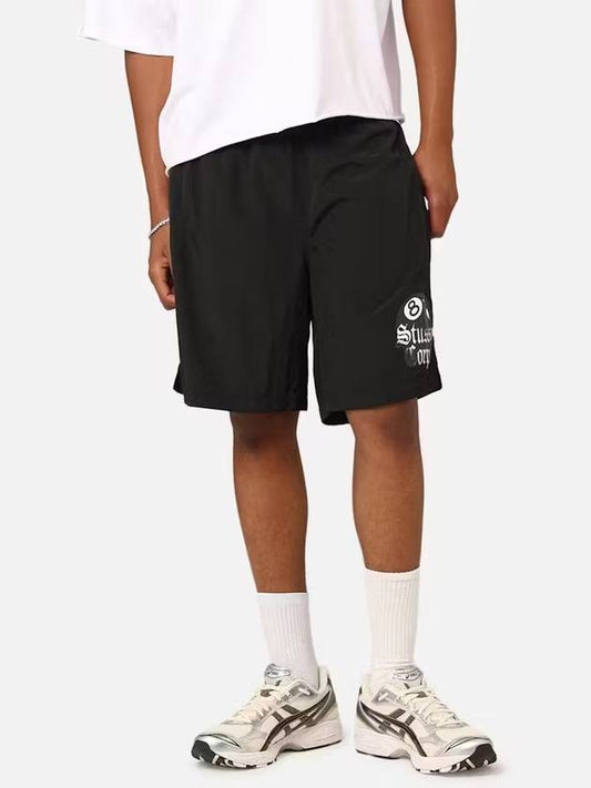 AU Australia 8 BALL CORP Nylon Shorts ST0M0457 Black MENS 30 32 34 - STUSSY - BALAAN 1