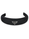 Re-Nylon Triangle Logo Band Hair Accessories Black - PRADA - BALAAN 3