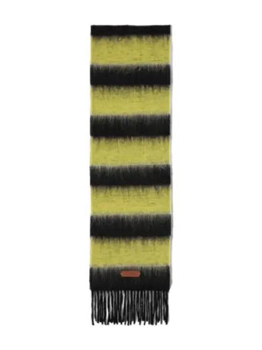 Striped Wool Mohair Muffler Black - MARNI - BALAAN 1