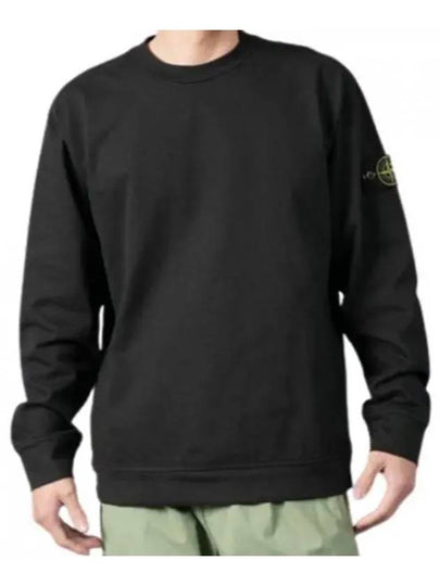 Crewneck Heavy Cotton Jersey Sweatshirt Black - STONE ISLAND - BALAAN 2