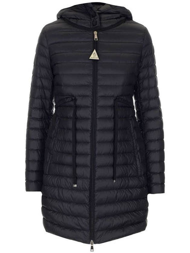 Women's Barbel Quilted Hooded Down Long Padding Black - MONCLER - BALAAN 1