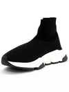 Men's Speedrunner High Top Sneakers Black White - BALENCIAGA - BALAAN 8