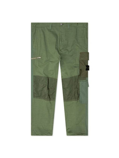 Mix Fabric Hype TC Utility Straight Pants Green - STONE ISLAND - BALAAN 2