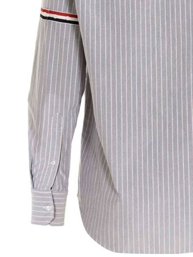 Oxford Armband Stripe Cotton Long Sleeve Shirt Blue - THOM BROWNE - BALAAN 5