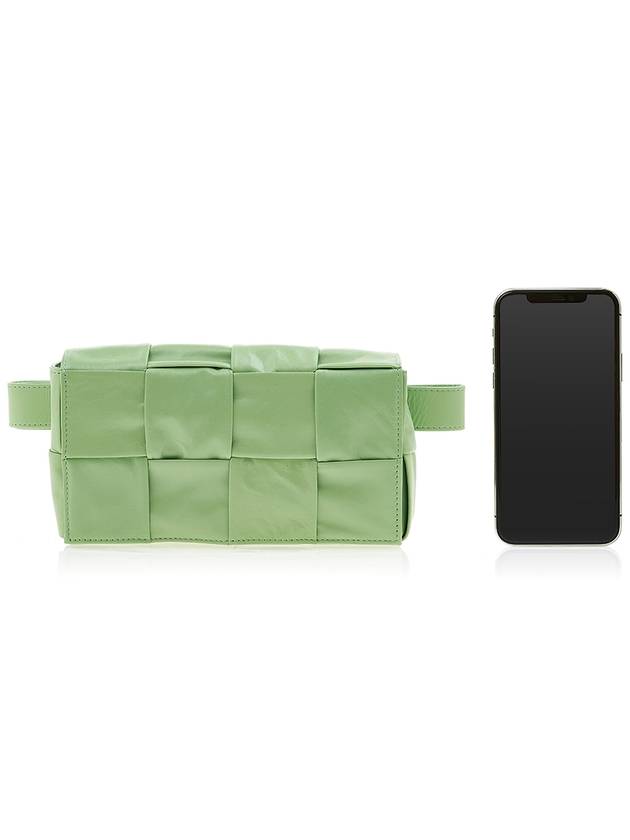 Intrecciato Cassette Mini Belt Bag Pistachio - BOTTEGA VENETA - BALAAN.