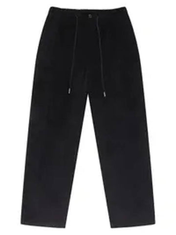 Corduroy String Wide Pants Black - SOLEW - BALAAN 1