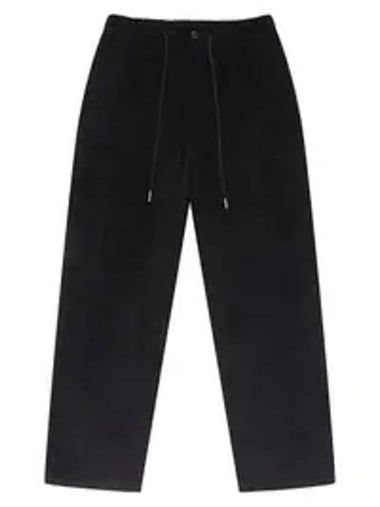 Corduroy String Wide Pants Black - SOLEW - BALAAN 1