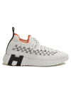 Flex Low Top Sneakers Blanc Gris - HERMES - BALAAN 1