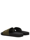 Logo Jacquard Rubber Slippers Military Green - MARNI - BALAAN 5