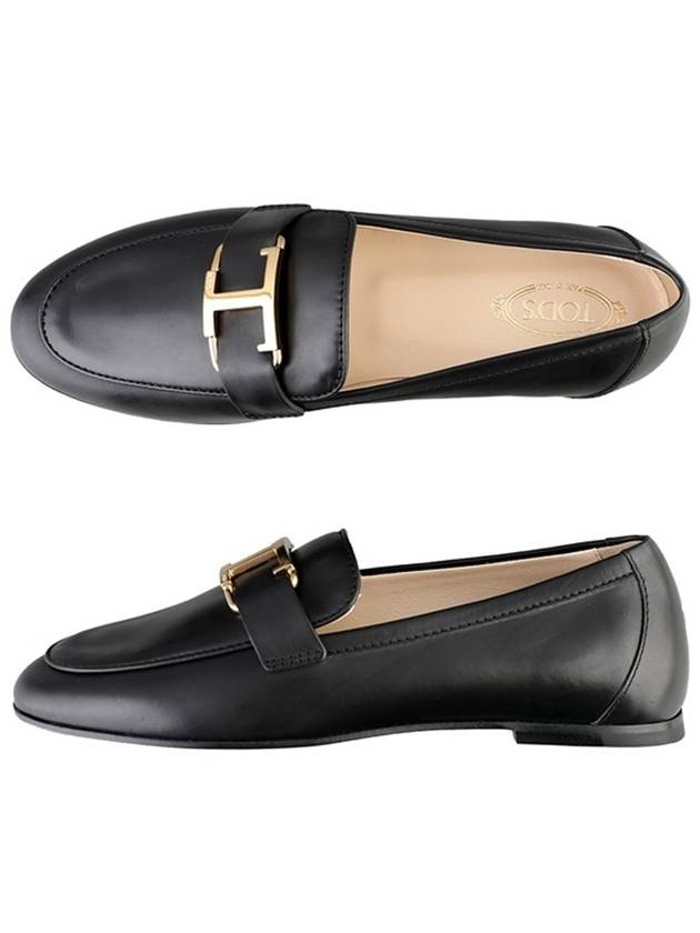 Tods T Timeless Leather Loafers Black - TOD'S - BALAAN 7