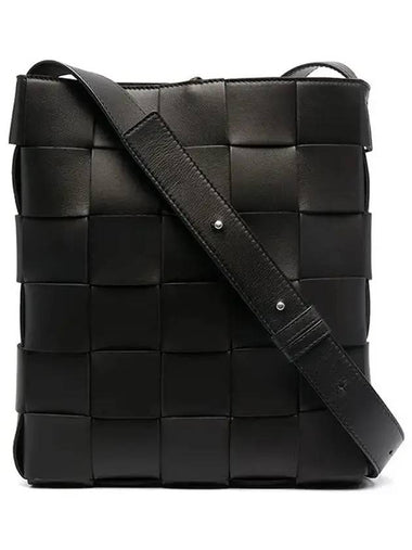 Intrecciato Cassette Cross Bag Black - BOTTEGA VENETA - BALAAN 1