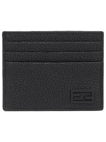 Baguette FF Logo 3-fold Card Wallet Black - FENDI - BALAAN.