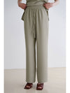 Pleats Banding Pants KHAKI - ILROZE - BALAAN 4