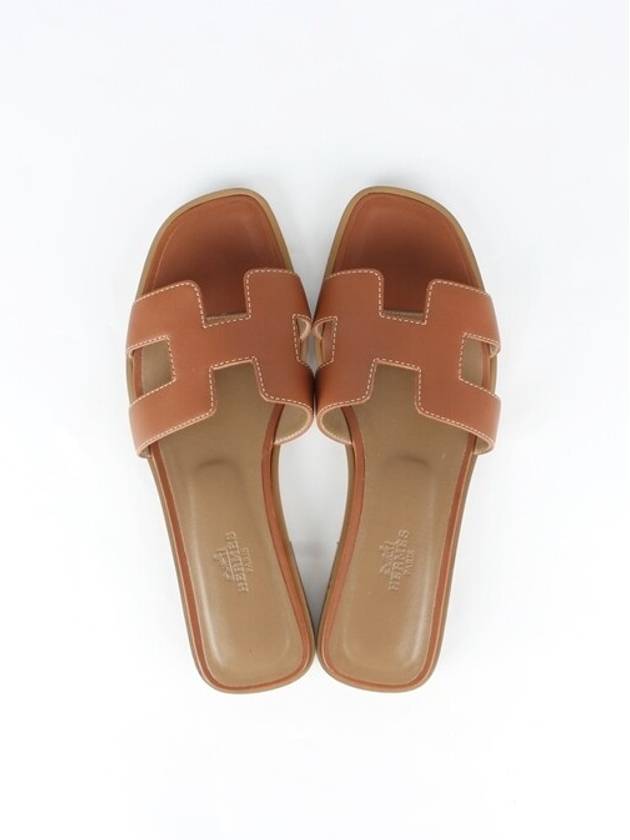 Oran slippers brown 37 240 - HERMES - BALAAN 8