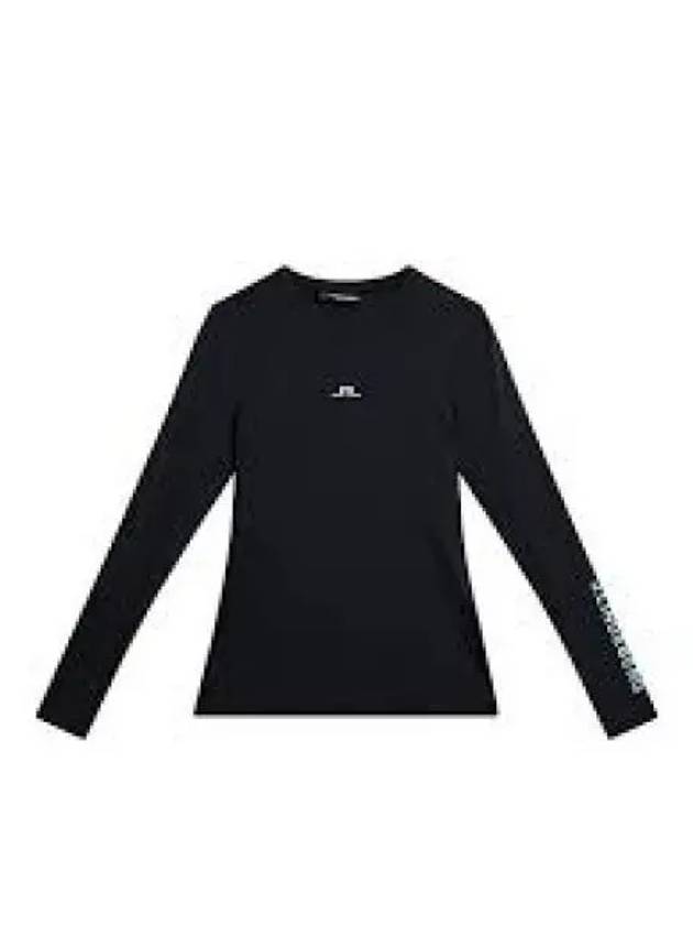 Tekla Slim Crew Neck Long Sleeve T-Shirt Black - J.LINDEBERG - BALAAN 2