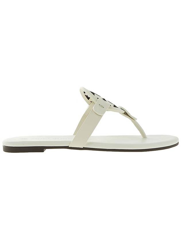 Miller Soft Leather Flip Flops White - TORY BURCH - BALAAN 3