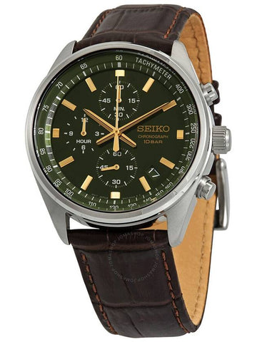 Seiko Chronograph Quartz Green Dial Men's Watch SSB385 - SEIKO - BALAAN 1