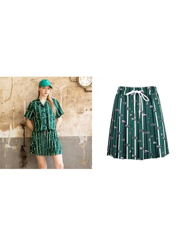 Golf Tennis Women s Flared Pleated Skirt Green - AVAVE - BALAAN 3