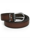 Round Buckle Cutting Business Belt Brown - MONTBLANC - BALAAN 2