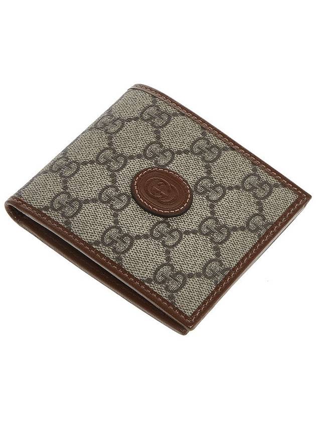 GG Supreme Interlocking Half Wallet Brown - GUCCI - BALAAN 5