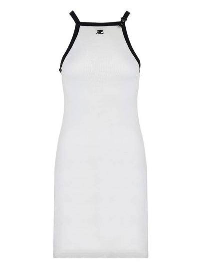 Buckle Contrast Short Dress White - COURREGES - BALAAN 2