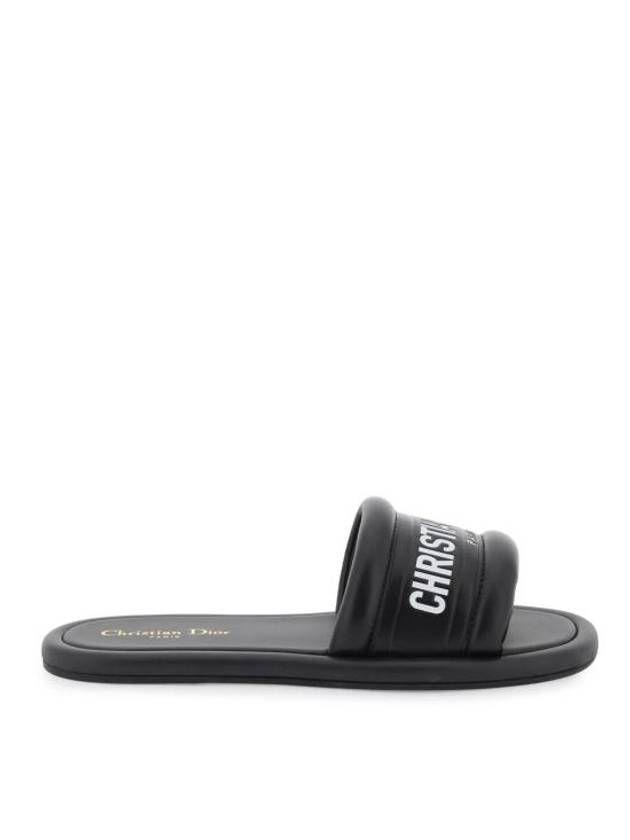 Every-D Embossed Lambskin Slippers Black - DIOR - BALAAN 2