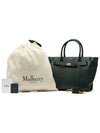 Small Classic Grain Zipper Tote Bag Green - MULBERRY - BALAAN 4