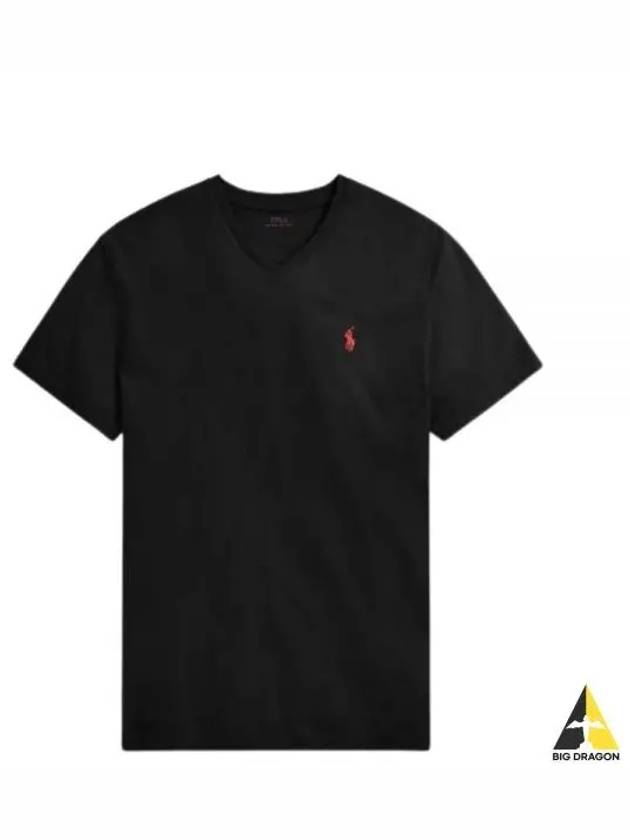 Embroidered Logo Pony Short Sleeve T-Shirt Black - POLO RALPH LAUREN - BALAAN 2