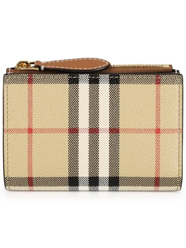 Vintage Check 2-Fold Half Wallet Beige - BURBERRY - BALAAN 2