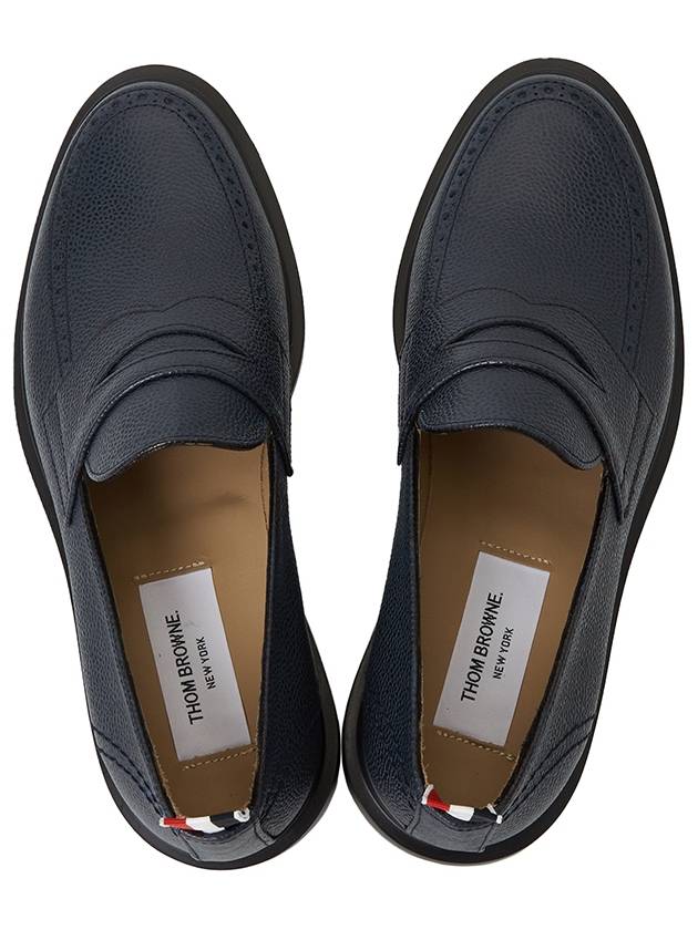 Classic Leather Penny Loafers Blue - THOM BROWNE - BALAAN 3