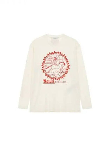 Printed long sleeve t-shirt light beige 271773 - STELLA MCCARTNEY - BALAAN 1