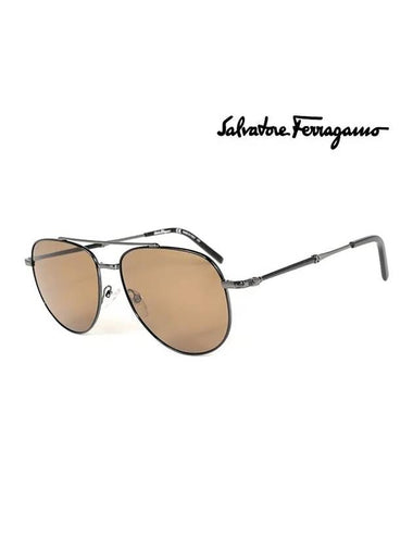 Eyewear Boeing Metal Sunglasses Brown - SALVATORE FERRAGAMO - BALAAN 1