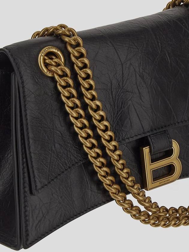 Crush Chain Strap Small Shoulder Bag Black - BALENCIAGA - BALAAN 5