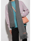 Wool Fringe Scarf Grey Melange - ACNE STUDIOS - BALAAN 7