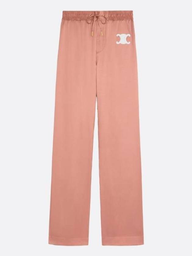 E32 2P870164I24PI Women s Pants Trousers Cotton Slacks Logo TRIOMPHE ATHLETIC IN SATIN - CELINE - BALAAN 1