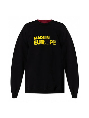 Made In Europe Sweatshirt Black - VETEMENTS - BALAAN 1