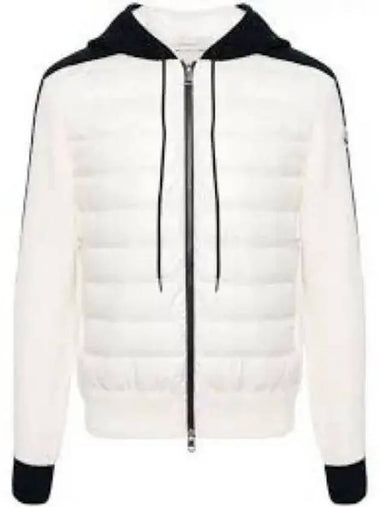 Knit padded cardigan white I30919B00007M3238034 - MONCLER - BALAAN 1