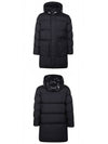 Men's Hostomme Logo Hooded Long Padding Navy - MONCLER - BALAAN 5