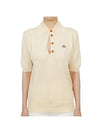 Logo Knit Top Cream - VIVIENNE WESTWOOD - BALAAN 2