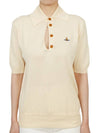 Logo Knit Top Cream - VIVIENNE WESTWOOD - BALAAN 4