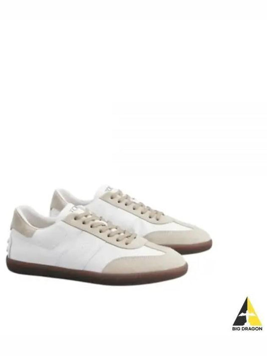 Tabs Smooth Leather Low Top Sneakers White - TOD'S - BALAAN 2