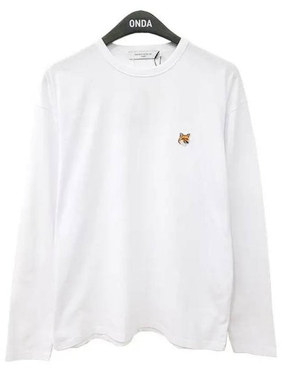 Fox Head Patch Regular Long Sleeve T-Shirt White - MAISON KITSUNE - BALAAN 2