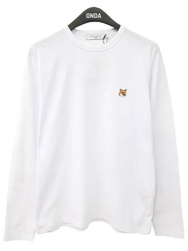 Fox Head Patch Regular Long Sleeve T-Shirt White - MAISON KITSUNE - BALAAN 3